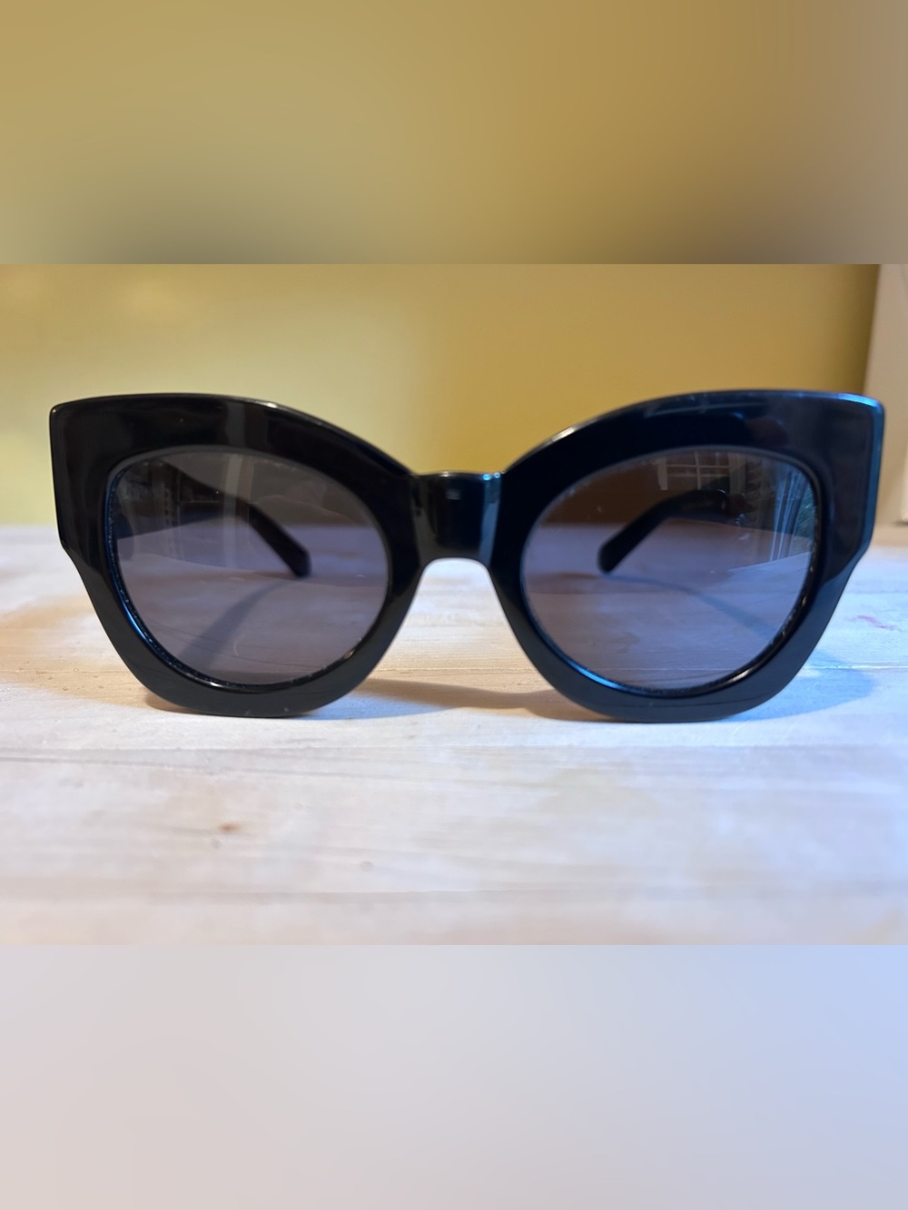 Karen Walker Black Cat-Eye Women's Sunglasses